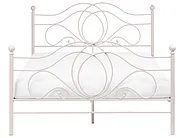 Bett mit Lattenrost Metall LYRA 140 x 200 cm Hellbeige_1162004