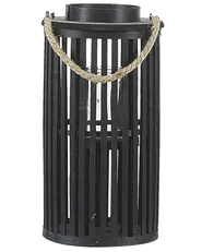 Laterne LUZON 40 cm Weidenholz Schwarz_774418