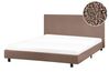 Bett mit Lattenrost Bouclé ALBI 140 x 200 cm Braun