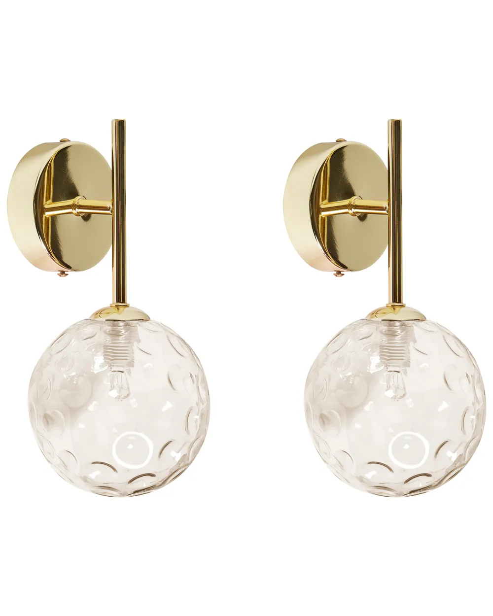 Wandlampe 2er Set ANADYR Glas Beige