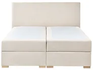 Divan Bed with Storage MAJOR Fabric Light Beige 160 x 200 cm (EU King Size)_1028035