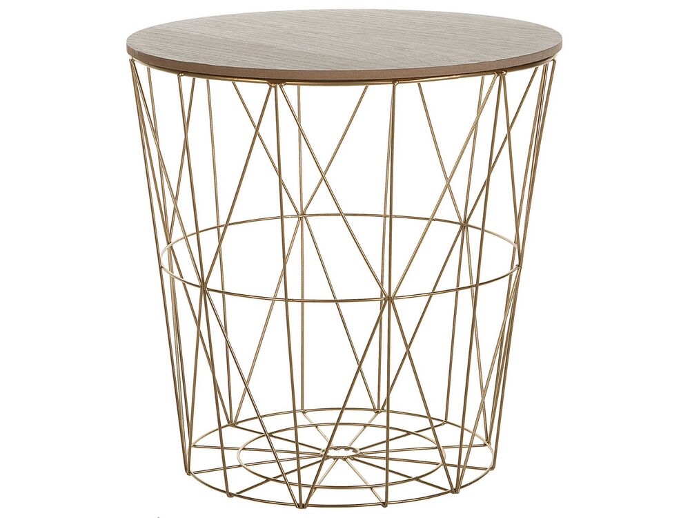 Bijzettafel LANARK met opbergruimte Goud