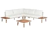 Garden Corner Sofa with Table 5 Seater CORATO Acacia Wood Off-White