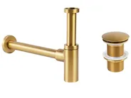Flaschensiphon mit Click-Clack-Ventil MAFREDI Messing Gold_978147