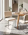 Esszimmerstuhl 2er Set IRWIN Bouclé Hellbeige