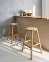 Set mit 2 Barhockern ANCELLE Bambus Hellbraun