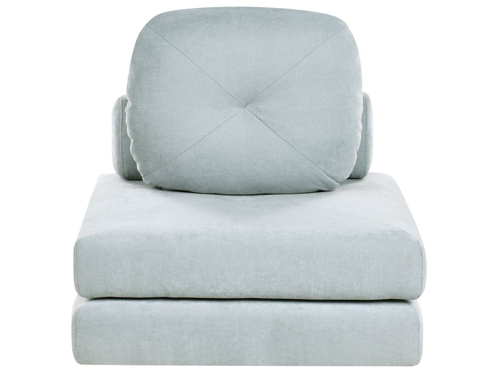 Single Sofa Bed OLDEN Chenille Light Blue