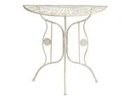 Outdoor Bistrotisch COGGIA 80 cm 37 cm Metall Hellbeige_1002626
