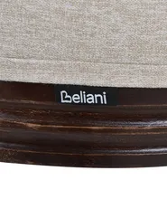 Set of 2 Chairs NIVLOC Wood Dark Brown/ Beige_1095732
