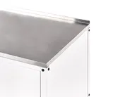 Outdoor-Küche 4er Set mit Spüle VILAMA Weiß Metall_974081