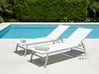 Sonnenliege NOLI mit Relaxfunktion Metall Weiß