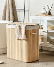 Wäschekorb KANDY Bambus Hellbraun 100 L_849116