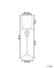 Kerzenständer COTUI 58 cm Glas Silber_790858