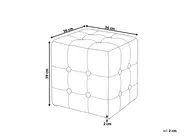 Pouf WISCONSIN Samtstoff Grau_926888