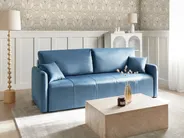 Sofa Bed 3 Seater EGGE Velvet Blue_1020704