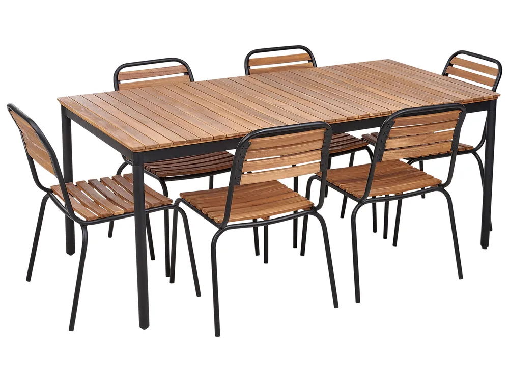 Gartenmöbel Set 6-Sitzer VALLESE Akazienholz Braun
