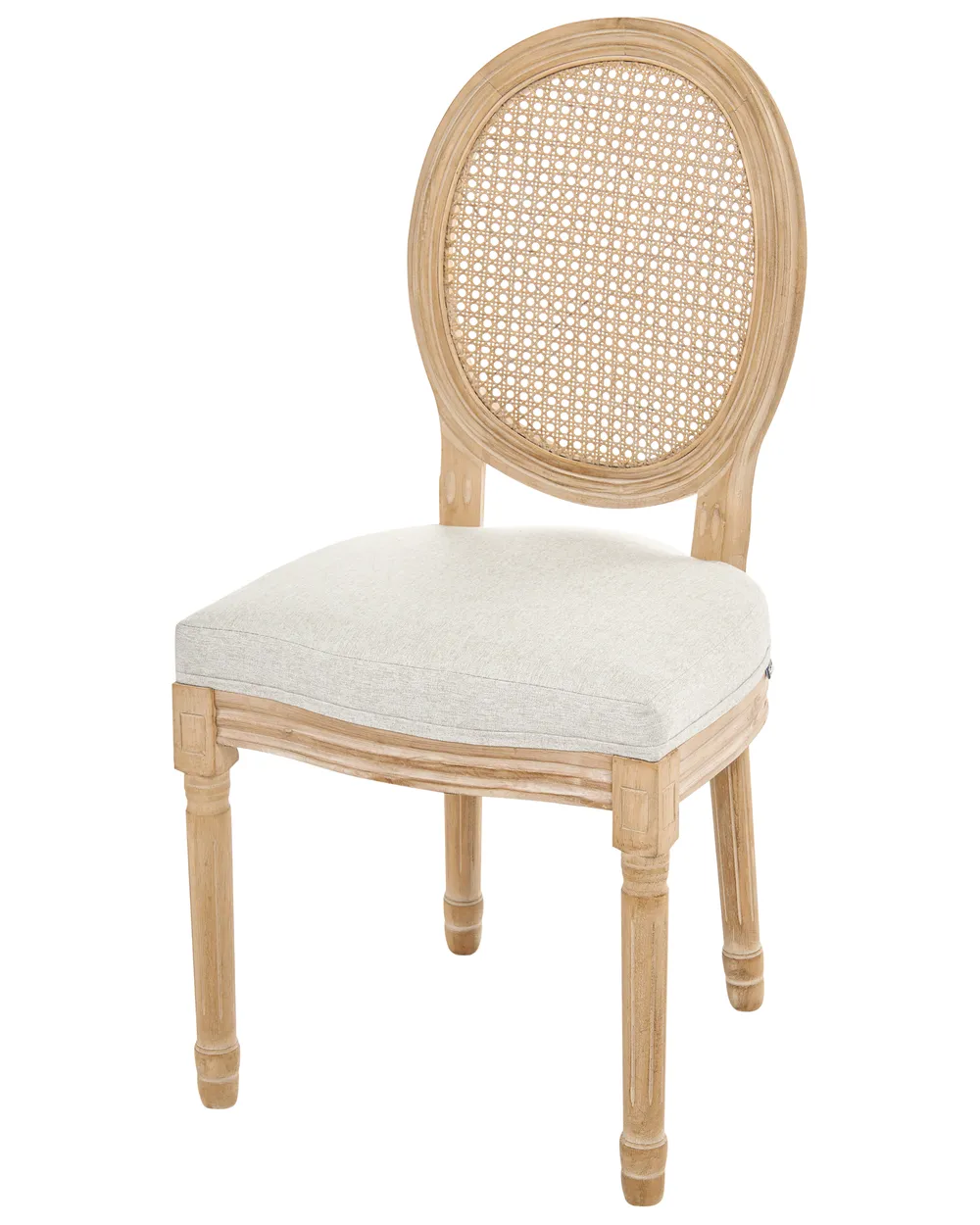 Set of 2 Chairs NIVLOC Wood Light Brown/ Beige_1090753
