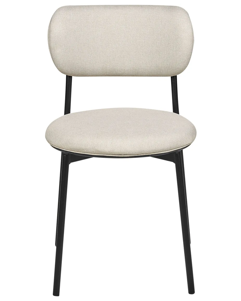 Set of 2 Dining Chairs CASEY Fabric Light Beige_884552