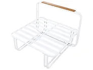 Garden Lounge Set with Table and Ottoman 3 Seater CAMEROTA  Metal White_1159156