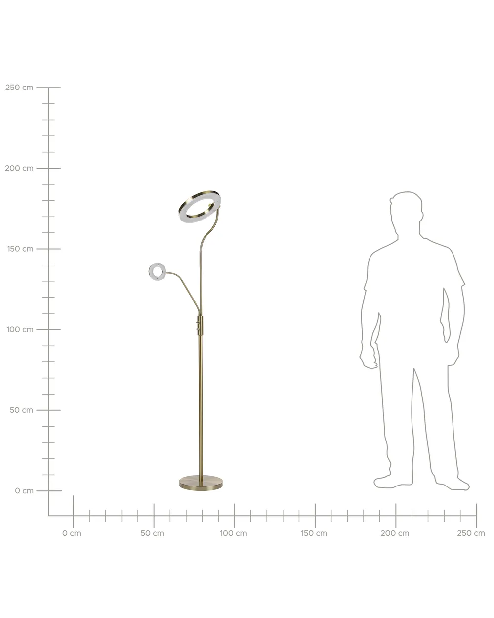 LED Floor Lamp AFTON Metal Brass_1145503
