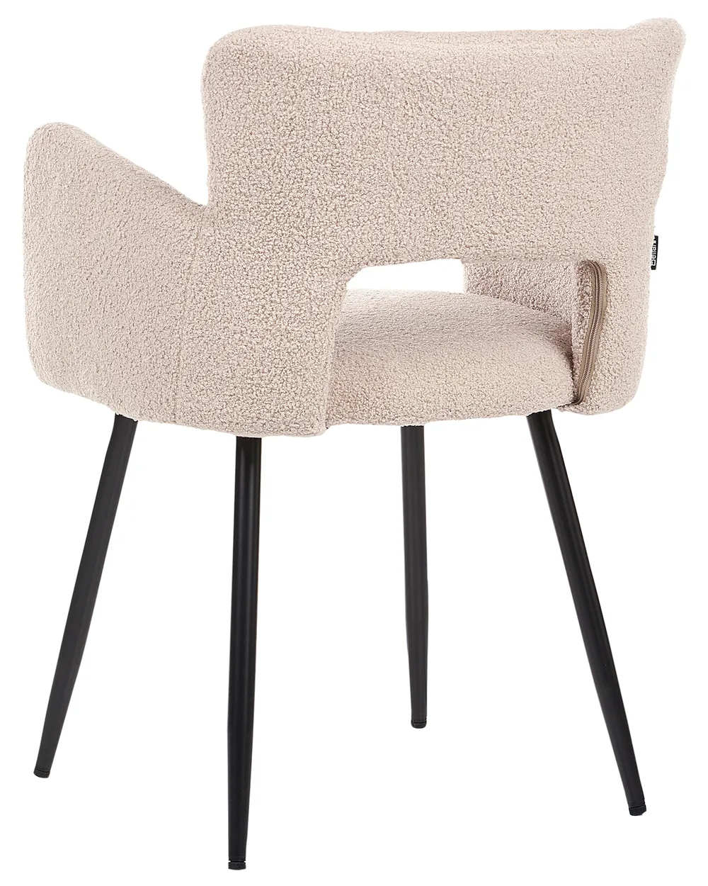 Set of 2 Dining Chairs SANILAC Boucle Beige_947074
