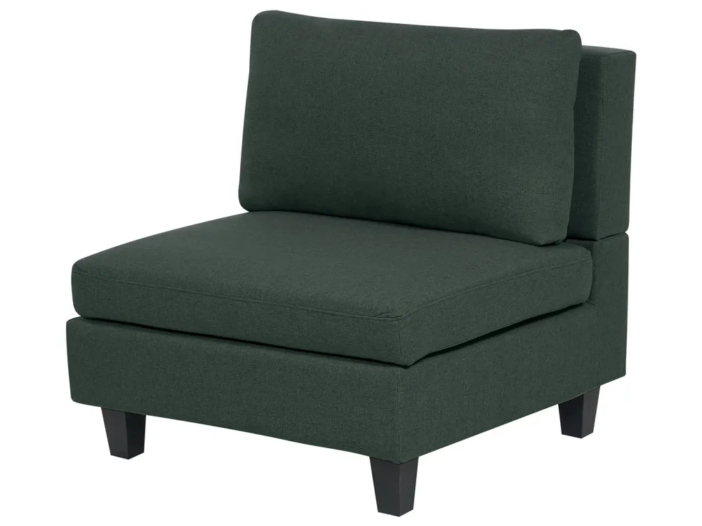 Modulsofa 3-Sitzer UNSTAD mit Ottomane Stoff Dunkelgrün_893397