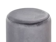 Pouf BRIGITTE Samtstoff Grau_782037