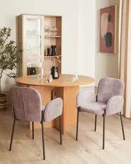 Set of 2 Dining Chairs ALBEE Pink_908171