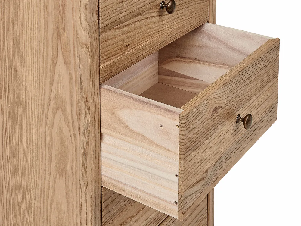 Kommode mit 5 Schubladen SALTON Sassafrasholz Braun_941509