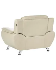 Armchair LEIRA Faux Leather Beige_1058686