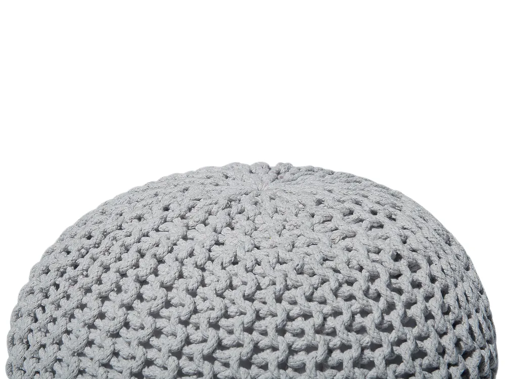 Pouf CONRAD Baumwolle Hellgrau_813925