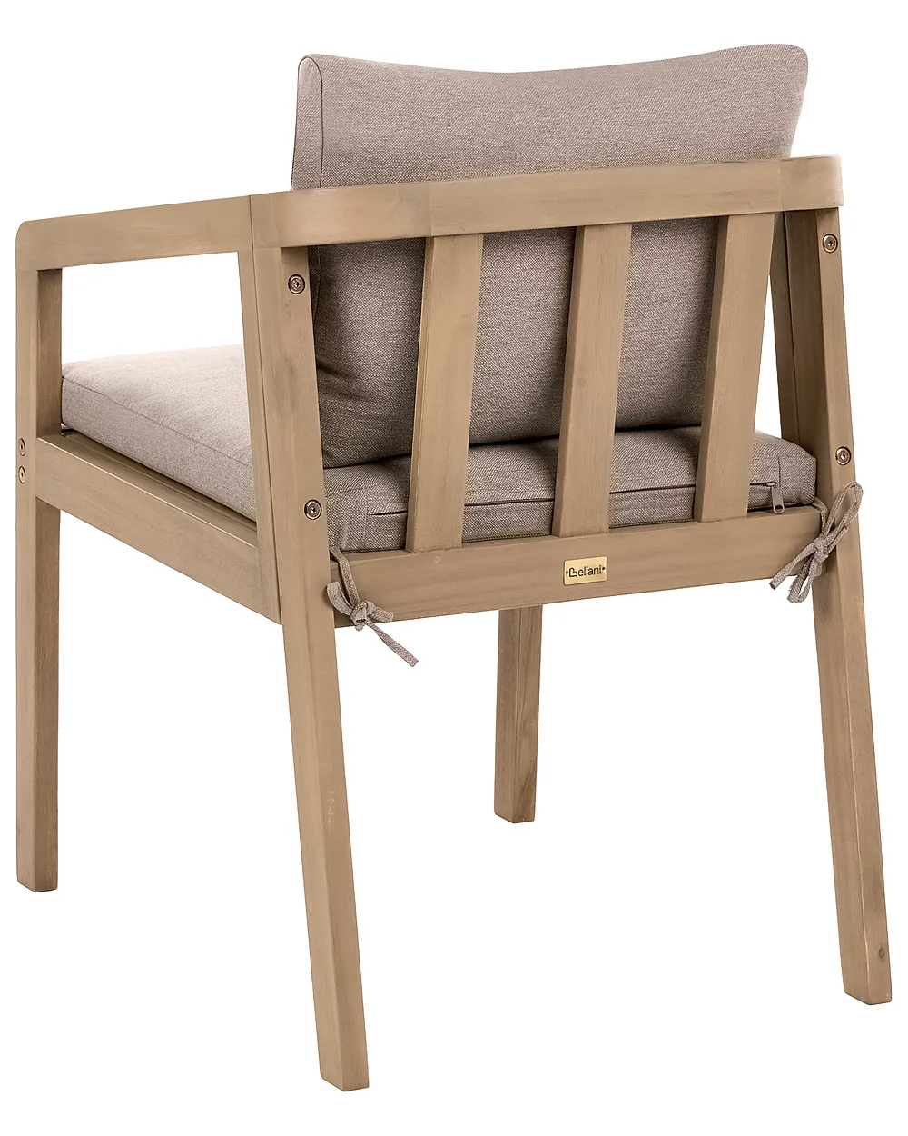 Set of 2 Garden Chairs with Cushions TOSCANELLA Certified Acacia Wood Light Brown_1161955