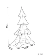 Gartendekoration LED EDASJON 95 cm Weihnachtsbaum Weiß_1018814
