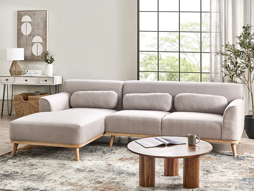 Ecksofa SIMOS Stoff Hellgrau rechtsseitig_1185032