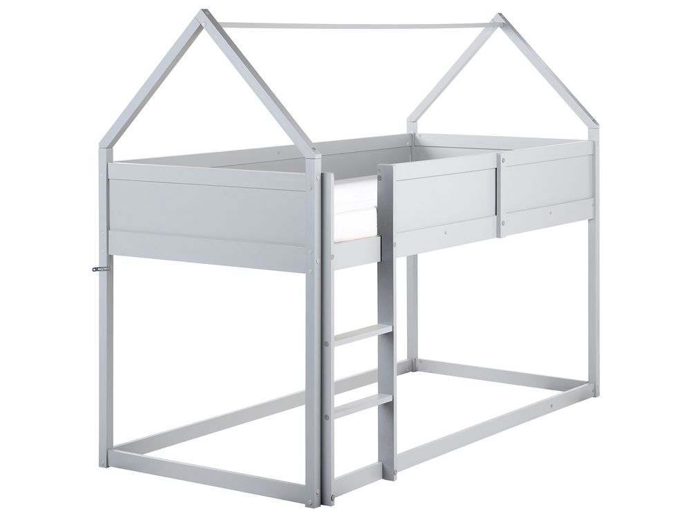 Mid Sleeper Bed House Pine Wood DIENNE 90 x 200 cm (EU Single) Grey