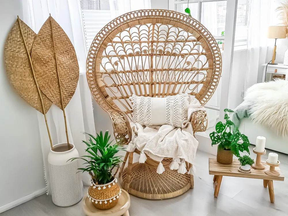 Pfauenstuhl EMMANUELLE Rattan Naturfarben_802027