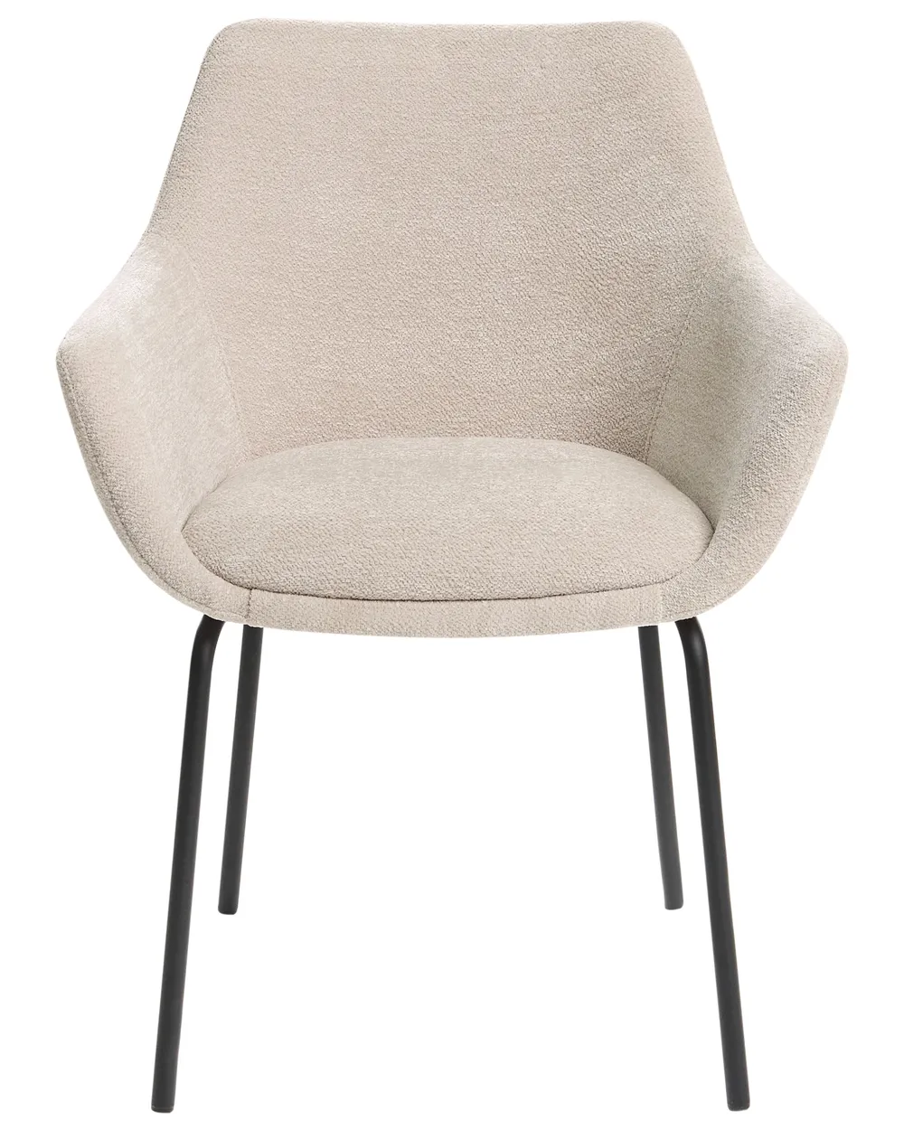 Esszimmerstuhl 2er Set BOWDON Chenillegewebe Hellbeige_1040042
