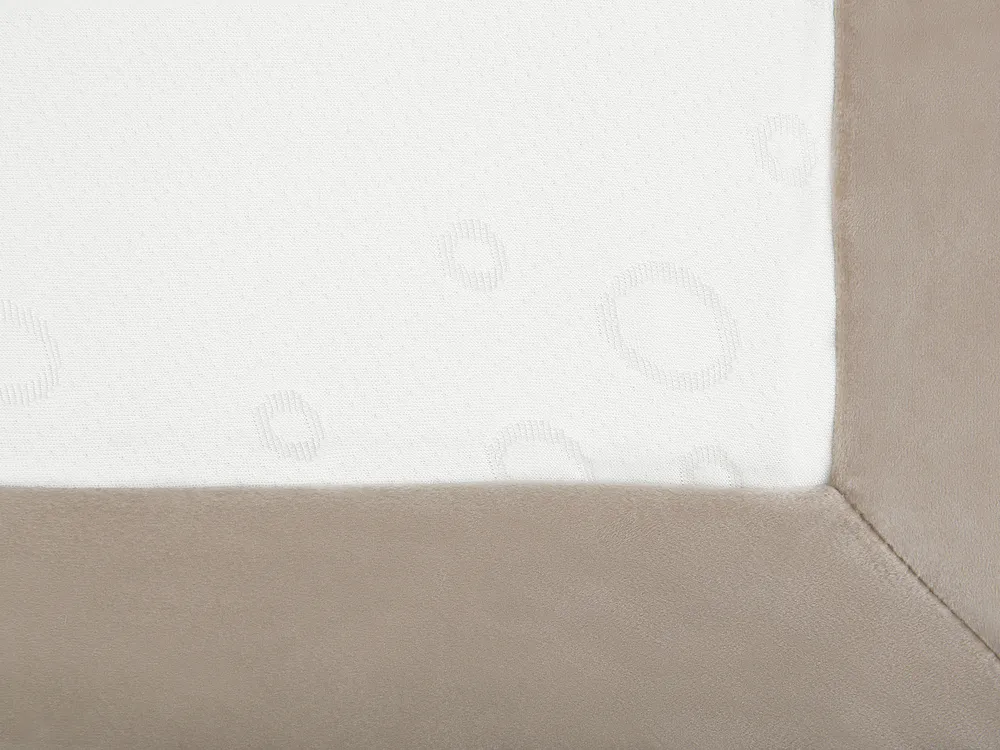 Kontinentalna postelja Žamet CONSUL 160 x 200 cm Svetlo bež_736372