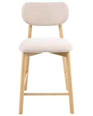 Set of 2 Bar Chairs MILLS Boucle Light Brown/ Beige_1060569