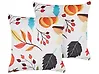 Dekokissen 2er Set VISCARIA 45 x 45 cm Samtstoff Bunt Pflanzenmuster