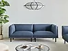 Sofa 3-Sitzer VORGOD Stoff Dunkelblau