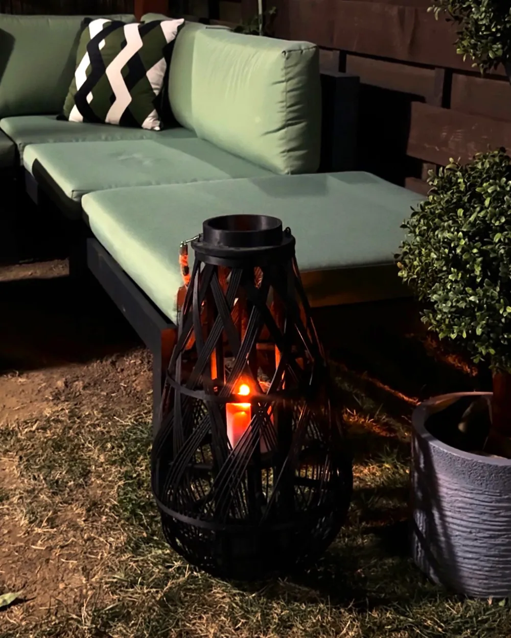 Lantern TONGA 56 cm Bamboo Black_1017747