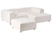 Modular Corner Sofa 2 Seater ARDAL with Ottoman Boucle Off-White Left Hand_908379