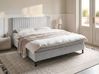 Boxspringbett Stoff COUNTESS 180 x 200 cm Hellgrau