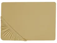 Spannbettlaken JANBU 180 x 200 cm Baumwolle Olivgrün_845903