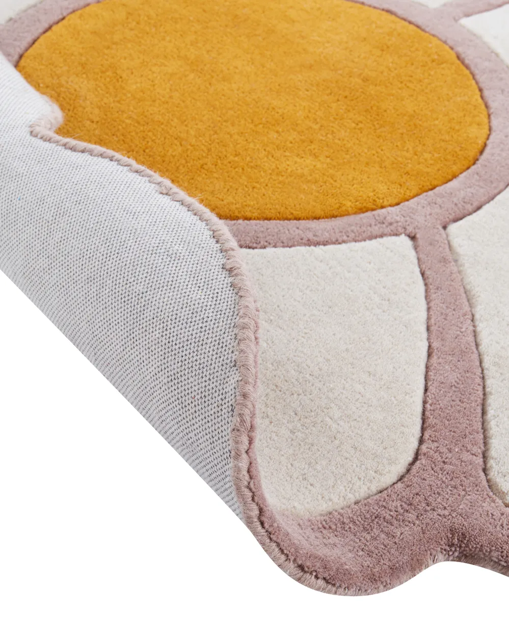 Kids Rug THUMBELINA Off-White ø 120 cm Wool_910760