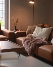 Sheepskin Rug ULURU Light Brown 65 x 110 cm_1066389