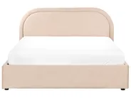 Bett mit Stauraum QUILLIEN Bouclé Beige 140 x 200 cm_989881