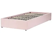 Ottoman Bed without Headboard DINAN Boucle Pastel Pink 90 x 200 cm (EU Single)_903661