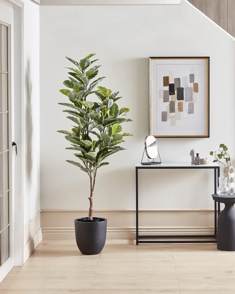Kunstpflanze FICUS ELASTICA 160 cm Grn - Beliani.ch